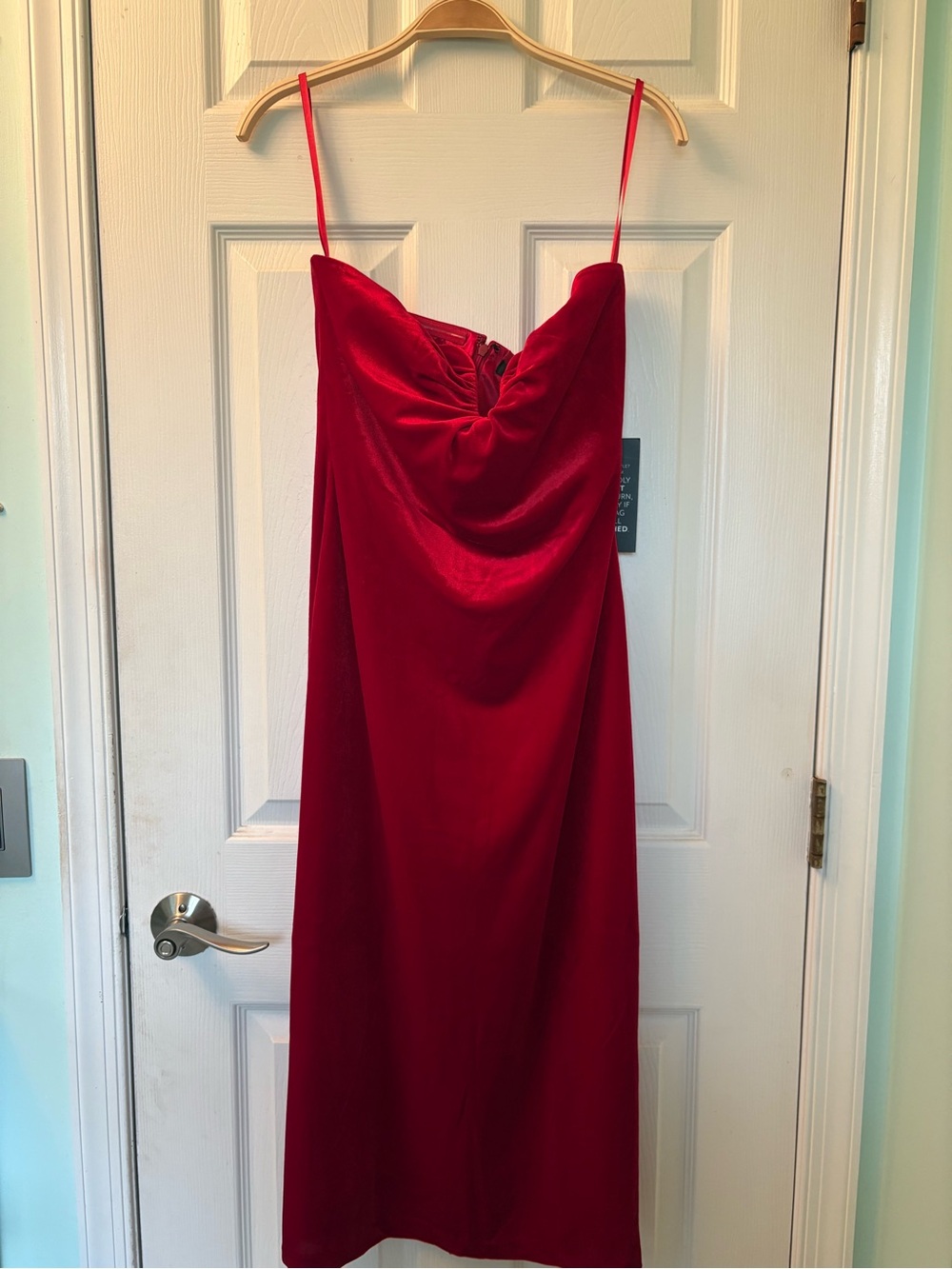 White House Black Market Vermilion Cowl Neck Satin Midi Dress